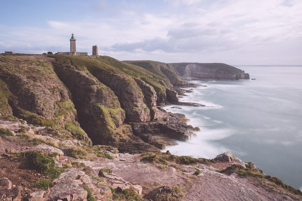 coast, lighthouse, nature, sea, rock, brittany, landmark, water, atlantic coast, future, looking ahead, rau, navigation